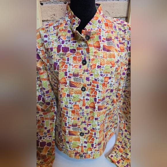 Christopher Banks jacket top colorful size Medium - Picture 2 of 8